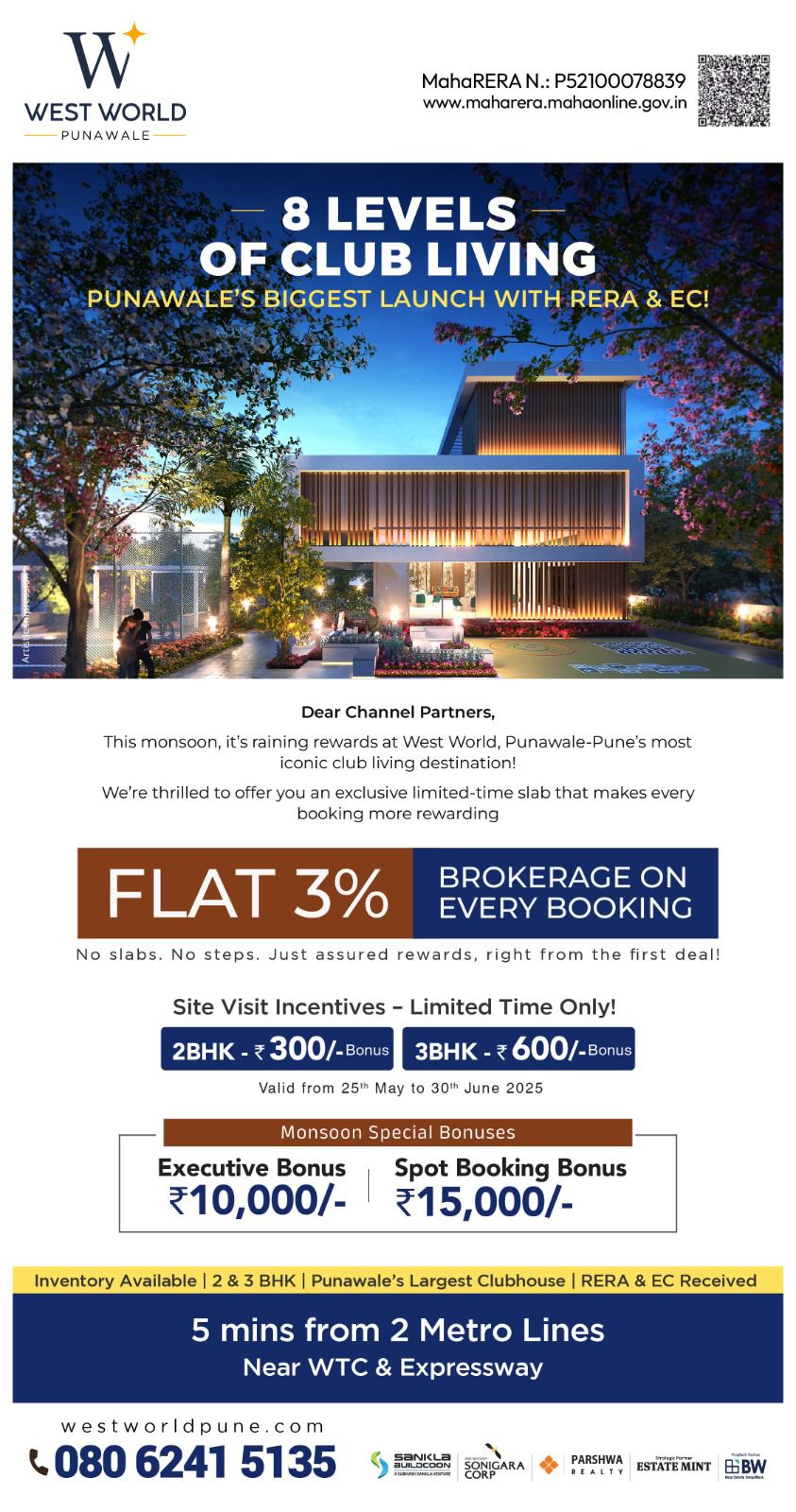 4 BHK Semi-Furnished Apartment for Sale at Eon Waterfront, Kharadi – 3071 Sq.ft Carpet BI1498